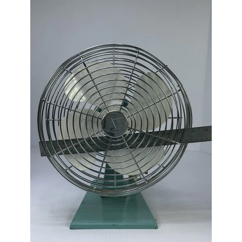 Vintage Superior Electric Model No 1000 Teal Table Fan Base No 1047white Blades